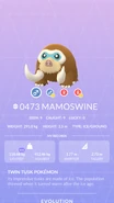Mamoswine Pokédex entry