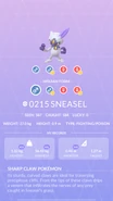 Sneasel Hisuian Pokedex.png (909 KB) Hisuian Sneasel Pokédex entry