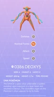 Deoxys Pokédex entry