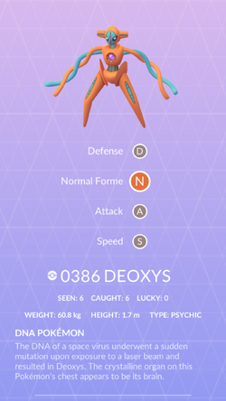 Deoxys, Pokémon GO Wiki