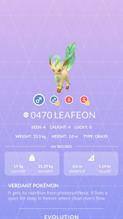 Leafeon Pokemon Go Wiki Fandom