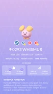 Whismur Pokédex entry