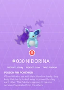 Nidorina Shadow Pokédex entry