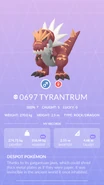 Tyrantrum Pokédex entry