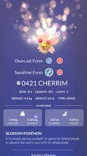 Sunshine Cherrim Pokédex entry