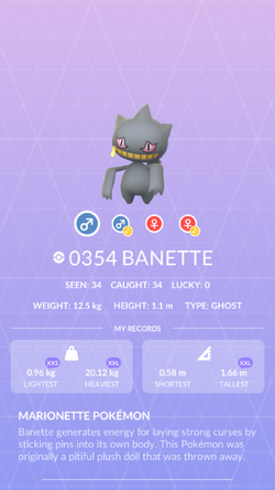 Mega Banette  Pokemon GO Wiki - GamePress