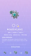 Klang Pokédex entry