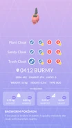 Trash Burmy Pokédex entry