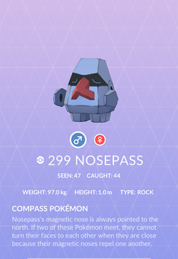 Nosepass - #299 -  Pokédex