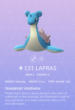 Diario de Trebor: Pokemon Go! Lapras Day!!!!!