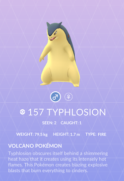 Imagens Pokémon - Nº: 157 Nome: Typhlosion Tipo: Fogo Peso: 79,5