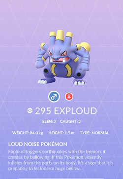 Exploud - #295 -  Pokédex