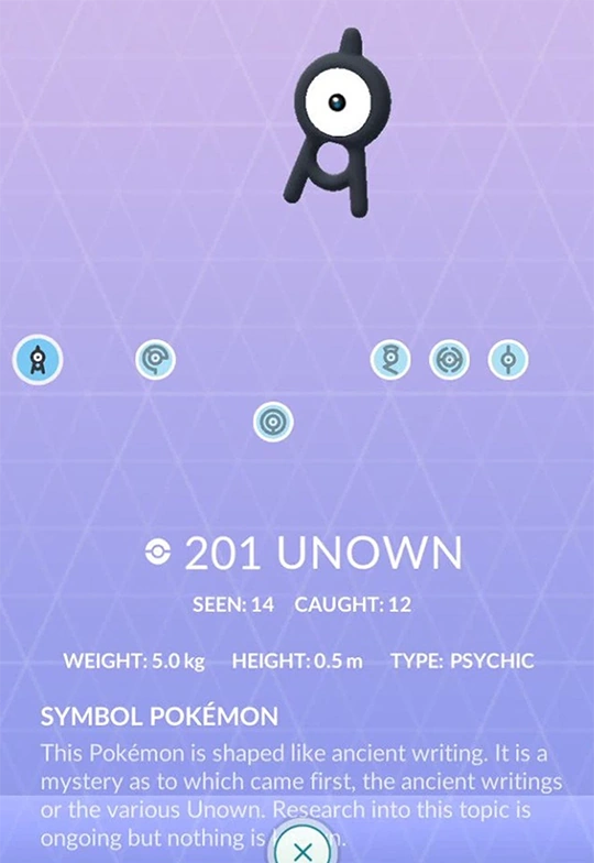 Unown Pokémon GO Wiki