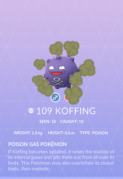 Koffing - #109 -  Pokédex