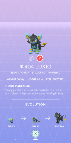 Luxio  Pokédex