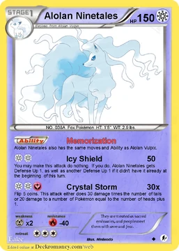 Alolan Vulpix/Ninetales | Fake-mon TCG Wikia | Fandom