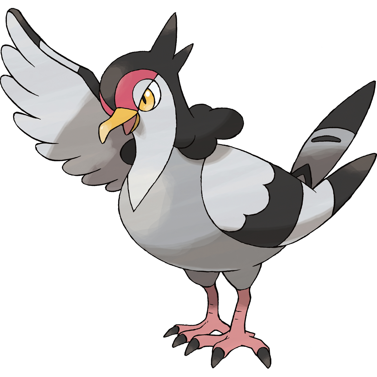 New Region - 013 Birdy - Flying O pokemon passaro. Este pokemon voa em  bandos sobre campos e cidades. Birdy é um pequeno passaro que se alimenta  de sementes e frutas pequenas.