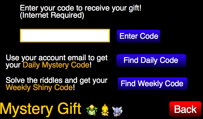 Mystery Gift, Pokemon Tower Defense Wiki