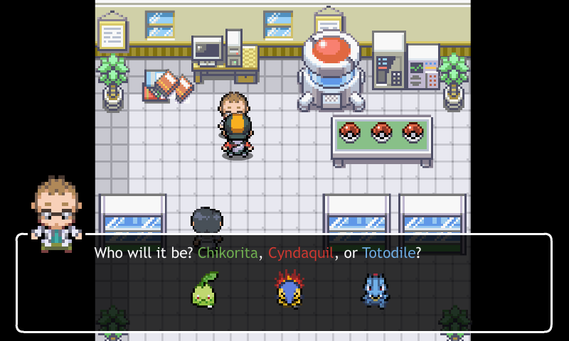 pokemon choosing starter in Unova.