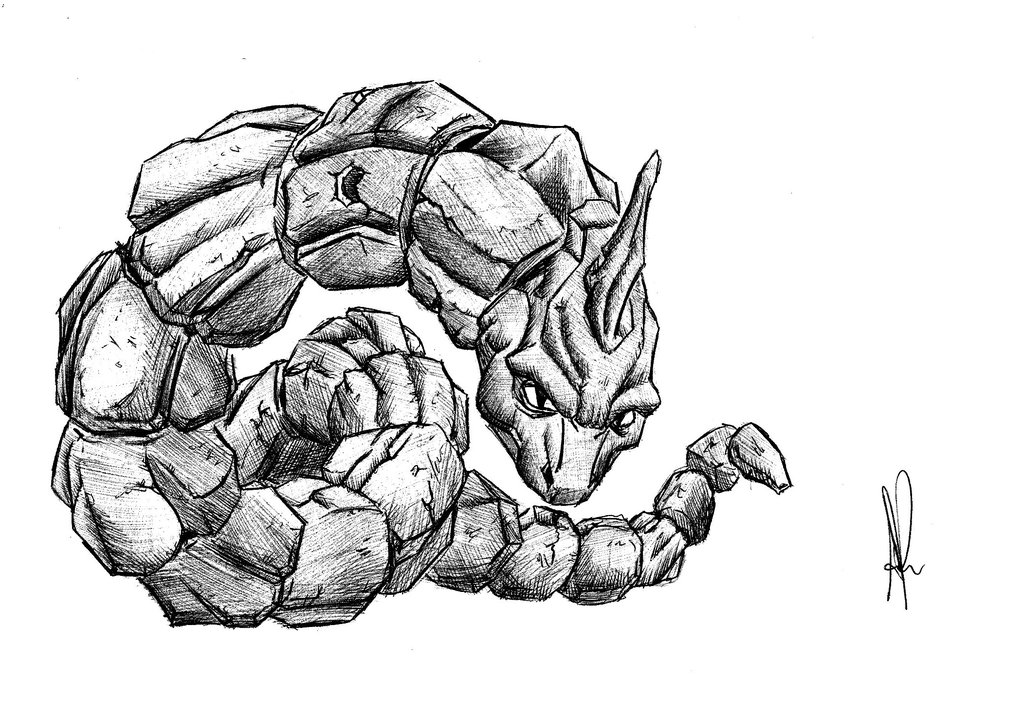 onix (pokemon) drawn by pbmoon_dd