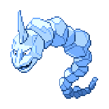 Pixel-Art of the (sadly not shiny) Crystal Onix