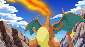 Ash Charizard newly evolved