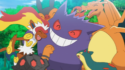 Ash Gengar with Fire types
