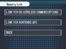 Memory Link menu