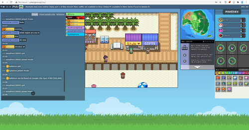 Screenshot of Pokengine game window.