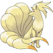 Ninetales, encontrado somente em Pokémon Green.