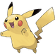 O pokémon inicial elétrico desta versão, Pikachu.