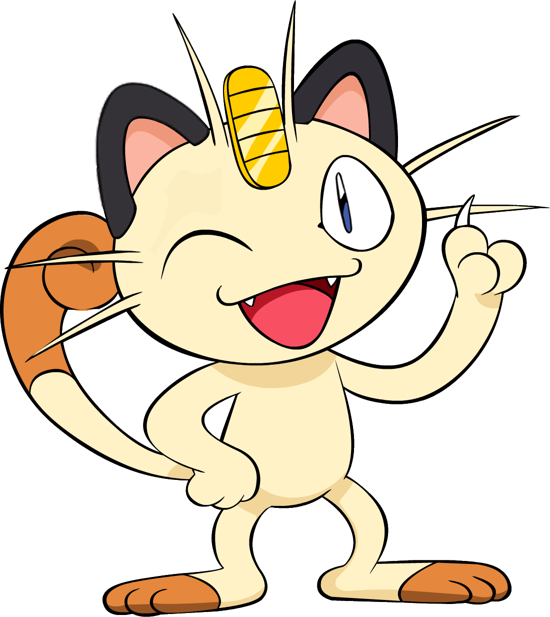 Personagem de desenho animado bonito meowth pokemon gerado por ia
