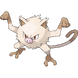 Mankey, encontrado somente em Pokémon Red.