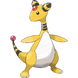 Ampharos, encontrado apenas em Gold e Silver.