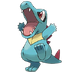 O pokémon inicial de água, Totodile.