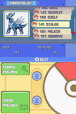 Interface da Sinnoh Dex 1.0 (Diamond/Pearl)