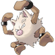 Primeape, encontrado somente em Pokémon Red.