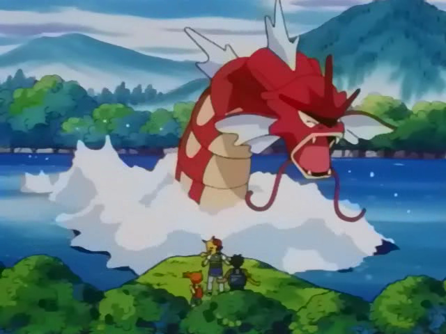 Mega Gyarados on the 5th season of the anime (Johto master Quest