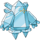 O pokémon inteiramente feito de gelo, Regice.