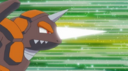 EP019 Rhyperior usando megacuerno