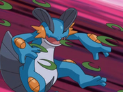 Swampert sufriendo hoja afilada