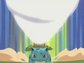 Ivysaur usando rayo solar