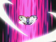 Butterfree usando viento cortante