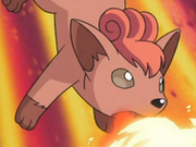 EP008 Vulpix usando lanzallamas