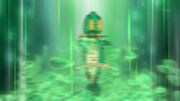 EP016 Snivy usando Tormenta de hojas