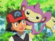 Ash y Aipom