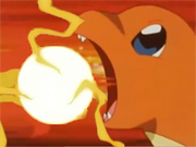 Charmander cargando Furia Dragón