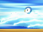 Piplup montando su torbellino