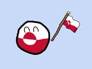 Greenlandball with Greenland Flag