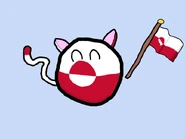 Kawaii Greenland with Flag